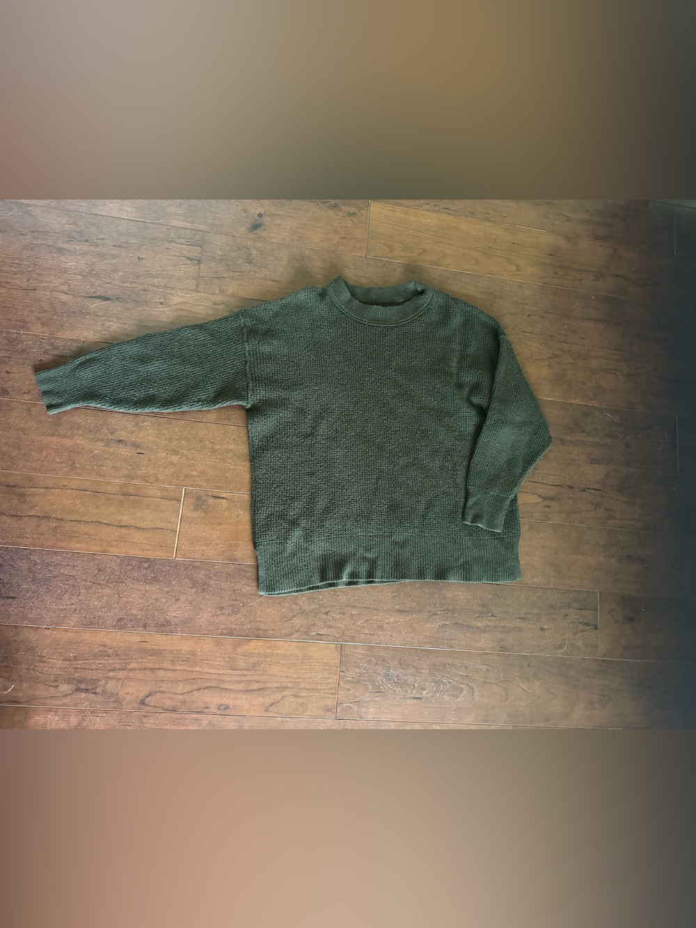 aerie Olive Green Crewneck Knit Sweater